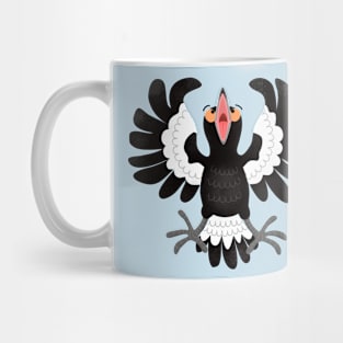 Funny Australian magpie cartoon illustration Mug